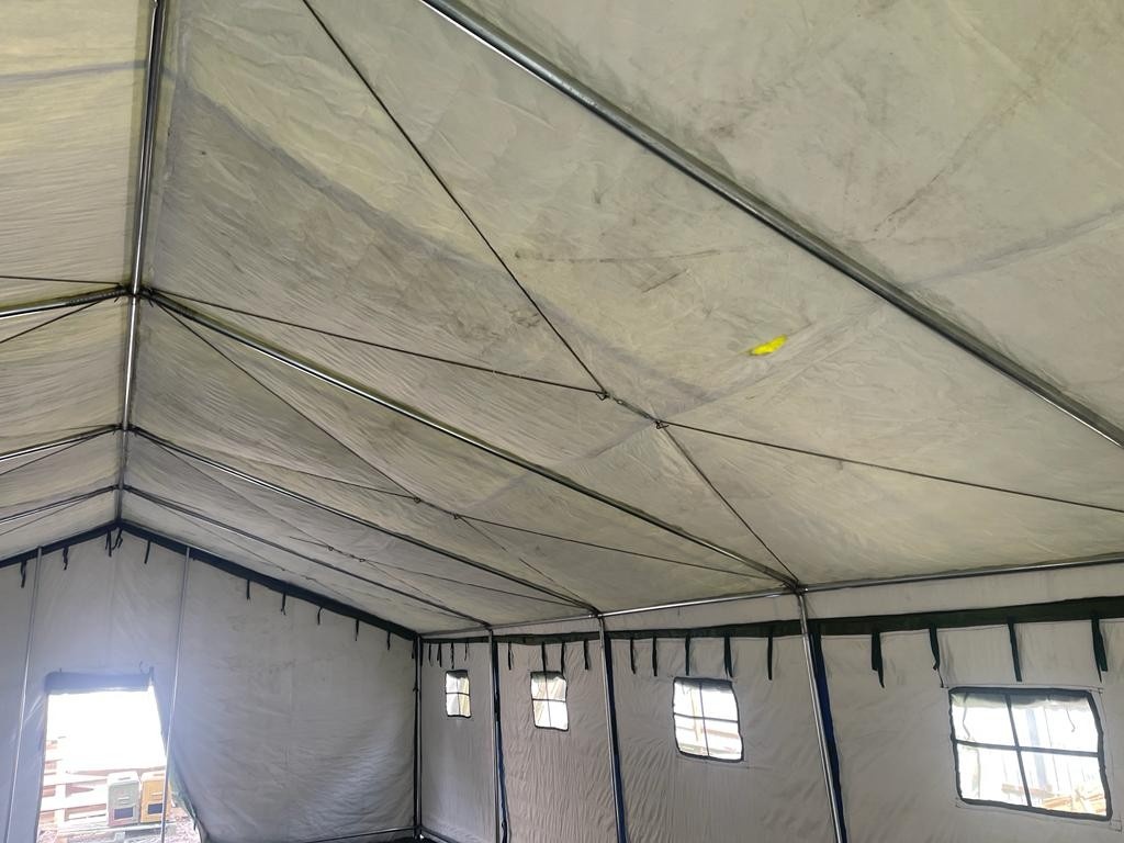 Палатка Каркасная утепленная зеленого цвета 12х6 Палатка Каркасная утепленная зеленого цвета 12х6